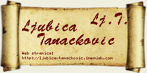 Ljubica Tanacković vizit kartica